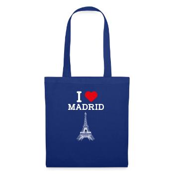 I Love Madrid Spain Lover Heart Flag Eiffel Tower - Tote Bag - royal blue - Front