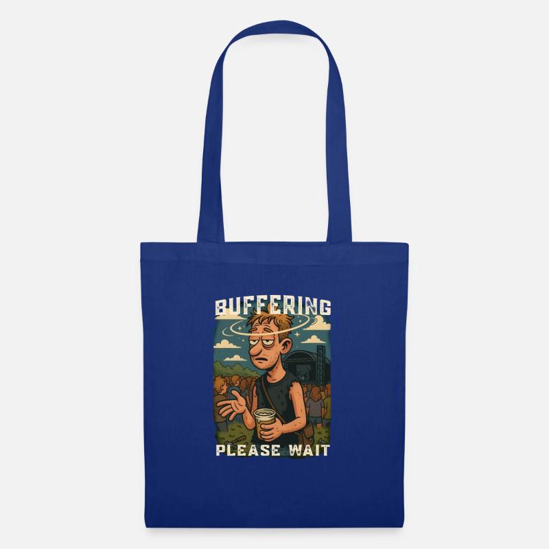 Buffering… bitte warten | Nerd Humor - Stoffbeutel - Royalblau
