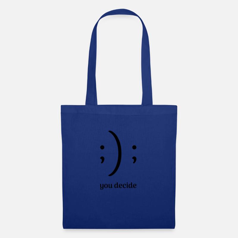 conception drôle «vous décidez» avec un oeil clignotant - Sac en tissu - bleu royal