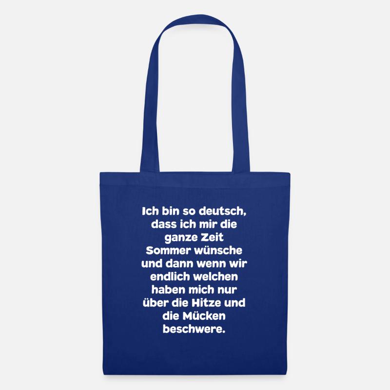 Lustiger Spruch Typisch Deutsch - Stoffbeutel - Royalblau
