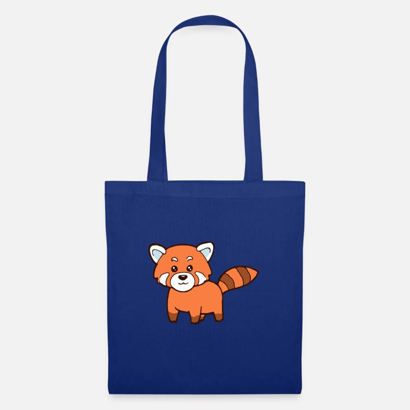 Süßer Katzenbär Roter Panda Red Panda - Stoffbeutel - Royalblau