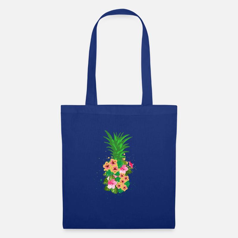 Ananas - Stoffbeutel - Royalblau