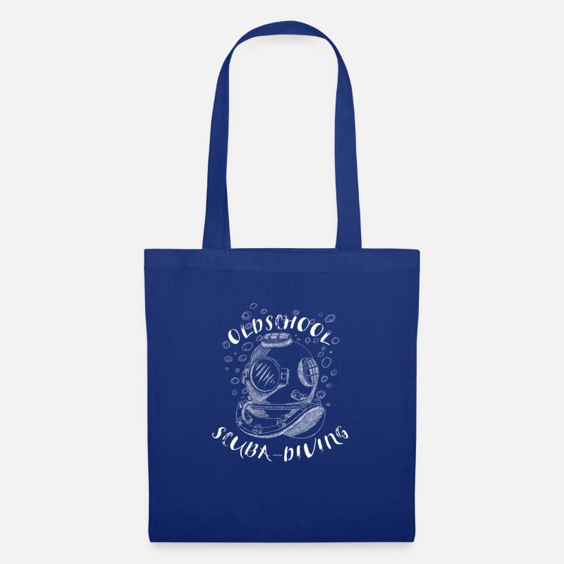Oldschool Scuba-Diving - - Stoffbeutel - Royalblau