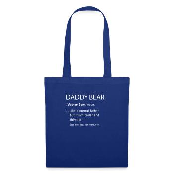 Définition ours amusant père cadeau d'anniversaire papa - Sac en tissu - bleu royal - Devant