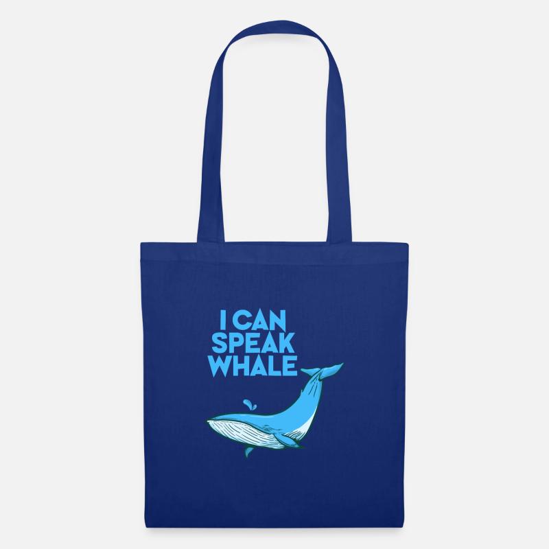 Wal - sprechen - Tier - Meeresbewohner - Geschenk - Stoffbeutel - Royalblau