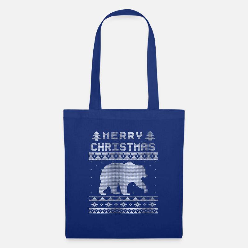Ugly Christmas Bear Edition - Stoffbeutel - Royalblau