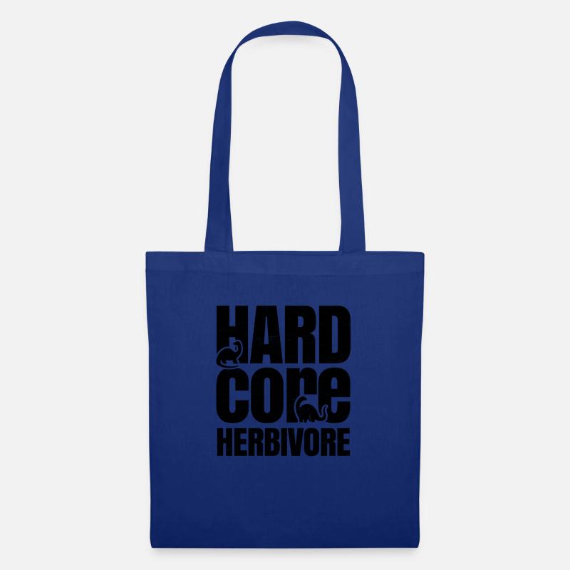 Hardcor e Herbivore, Pflanzenfresser, Dino, - Stoffbeutel - Royalblau