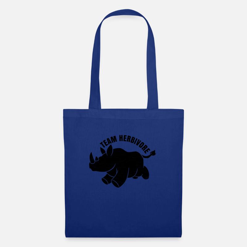 Team Herbivore, Nashorn, Geschenk - Stoffbeutel - Royalblau