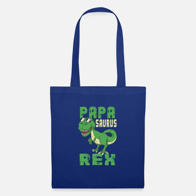 Papasaurus Rex Dinosaurier T-Rex Papa Geschenk - Stoffbeutel - Royalblau