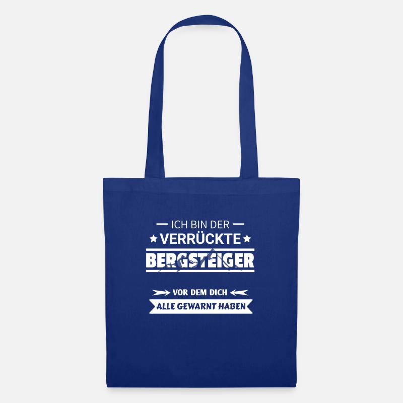 Verrückte Bergsteiger - Geschenkidee - Stoffbeutel - Royalblau