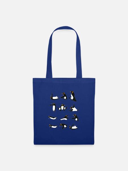 Penguins doing Yoga - Stoffbeutel - Royalblau
