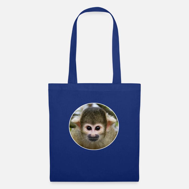 Affe - Stoffbeutel - Royalblau