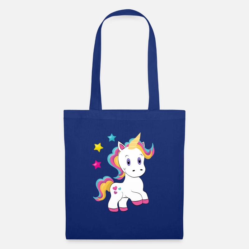 Einhorn - Stoffbeutel - Royalblau