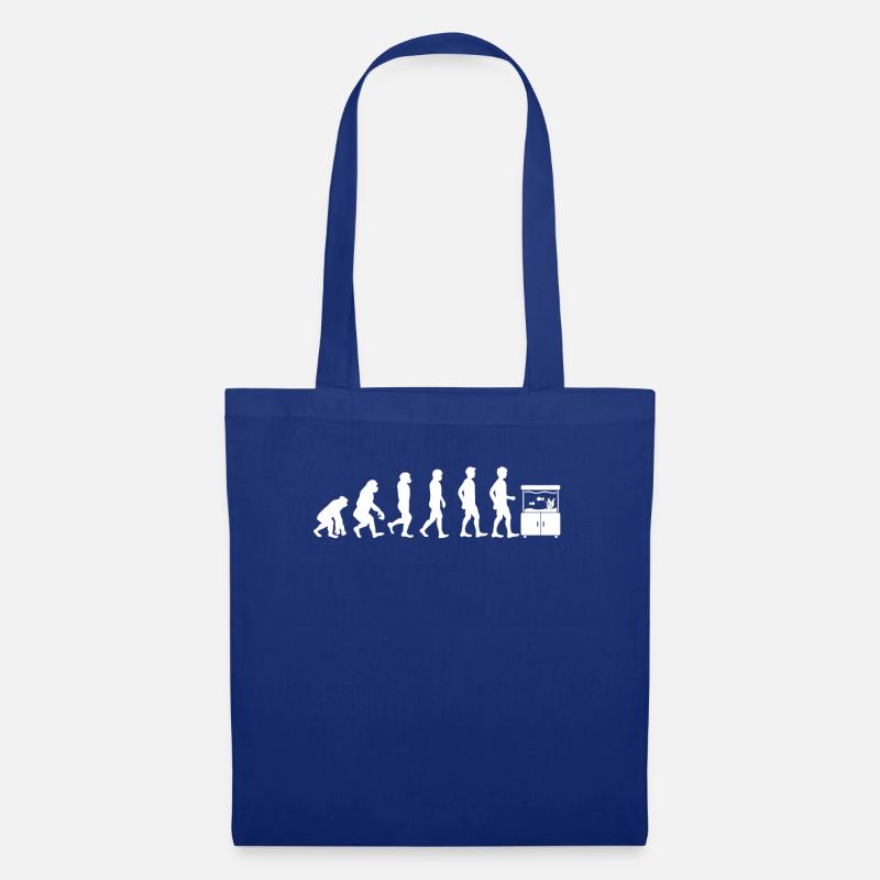 Fisch - Fischhalter - Aquarist - Evolution - Stoffbeutel - Royalblau