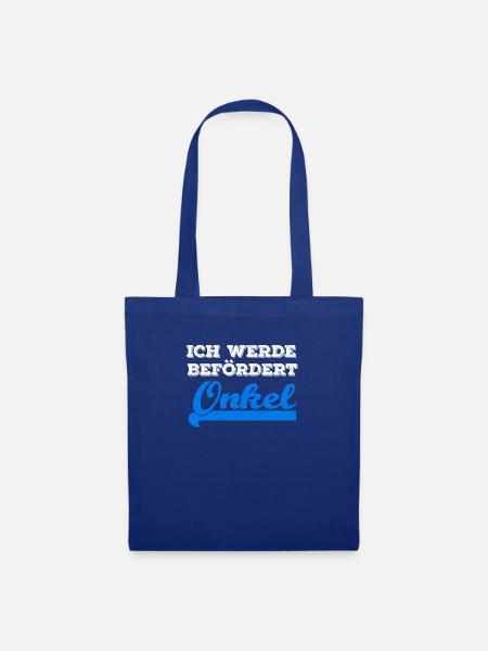 ich werde befördert: Onkel | Geschenk - Stoffbeutel - Royalblau