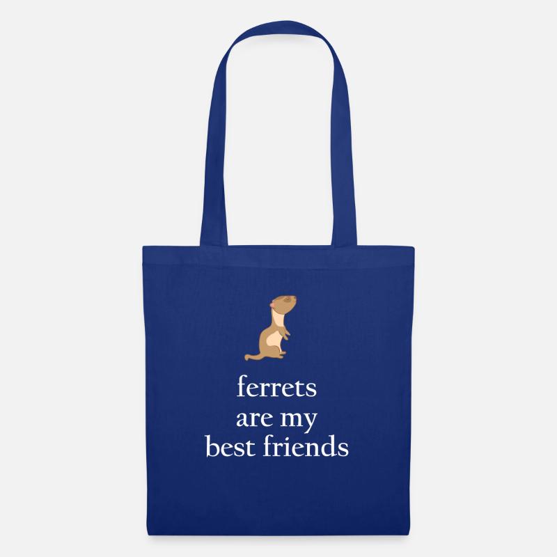 Frettchenfreund - Frettchen - Beste Freunde - Stoffbeutel - Royalblau