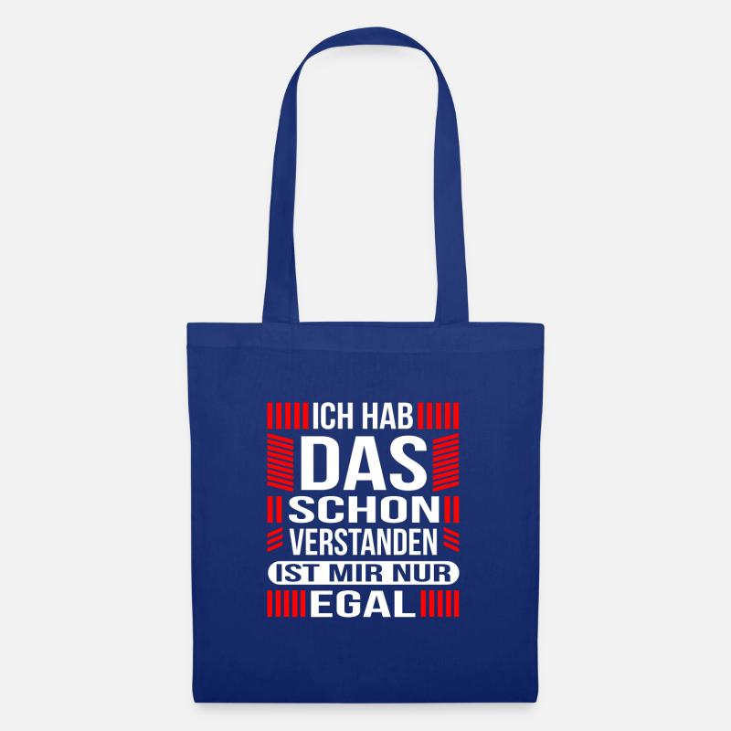 Geschenkidee lustiger Spruch - Stoffbeutel - Royalblau