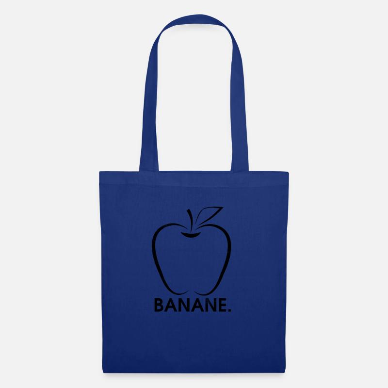 Apfel oder Banane - Stoffbeutel - Royalblau