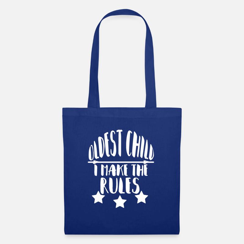 Das älteste Kind - Oldest child - Stoffbeutel - Royalblau