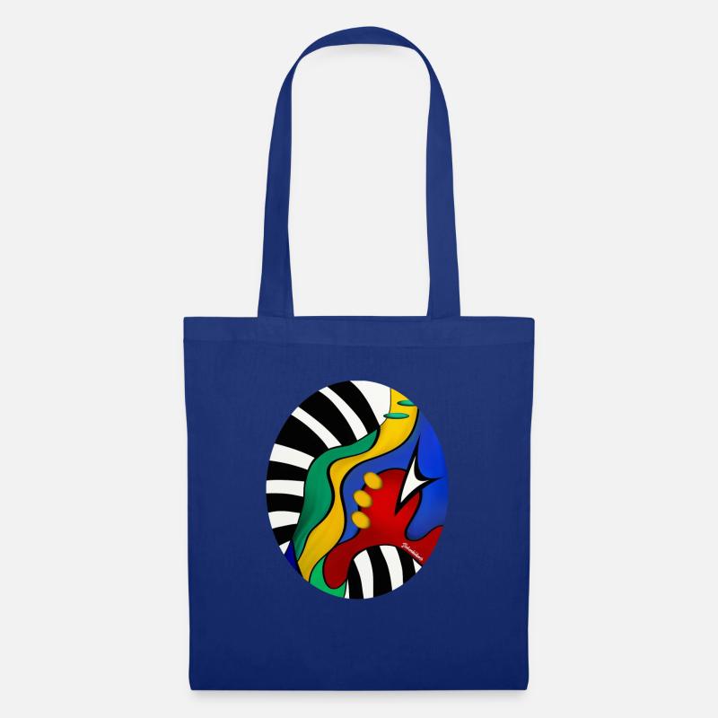 Abstrakte Kunst - Stoffbeutel - Royalblau