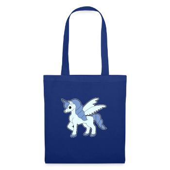 Einhorn Flügel stolz Geschenk Idee - Stoffbeutel - Royalblau - Vorne