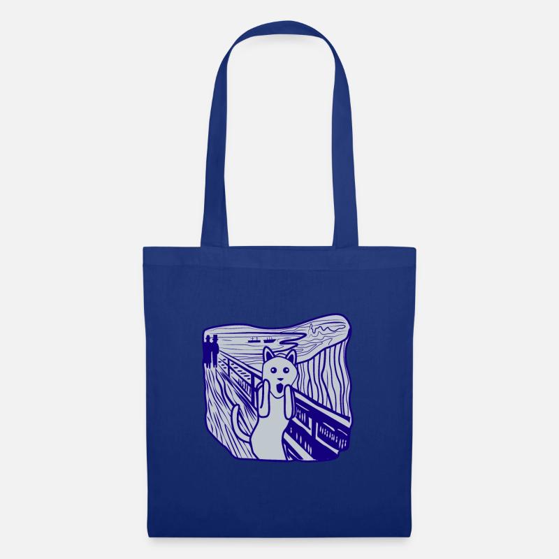 Katze schreit - Stoffbeutel - Royalblau