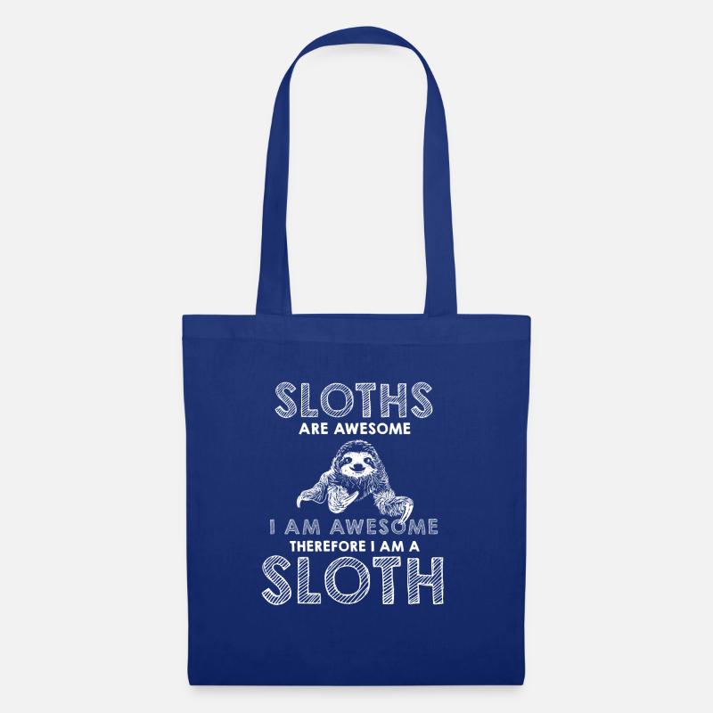 Faultiere sind genial Ich bin fantastisch lustige Tierfaultier - Stoffbeutel - Royalblau
