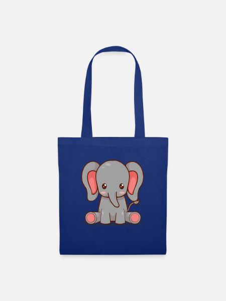 Baby Elefant - Stoffbeutel - Royalblau