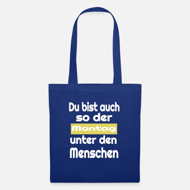 ich hasse Montag Ich hasse Menschen - Stoffbeutel - Royalblau
