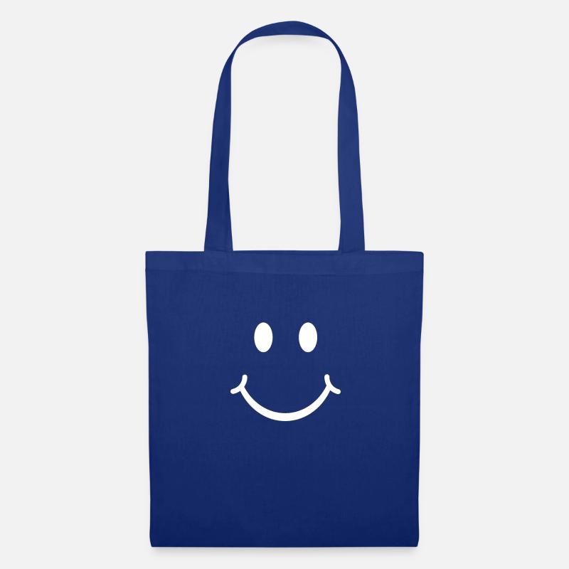 Smiley - Stoffbeutel - Royalblau