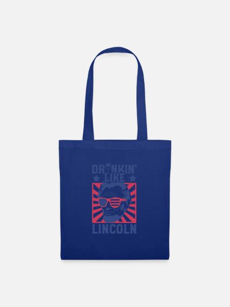 Drinking Like Lincoln Independence Day - Stoffbeutel - Royalblau