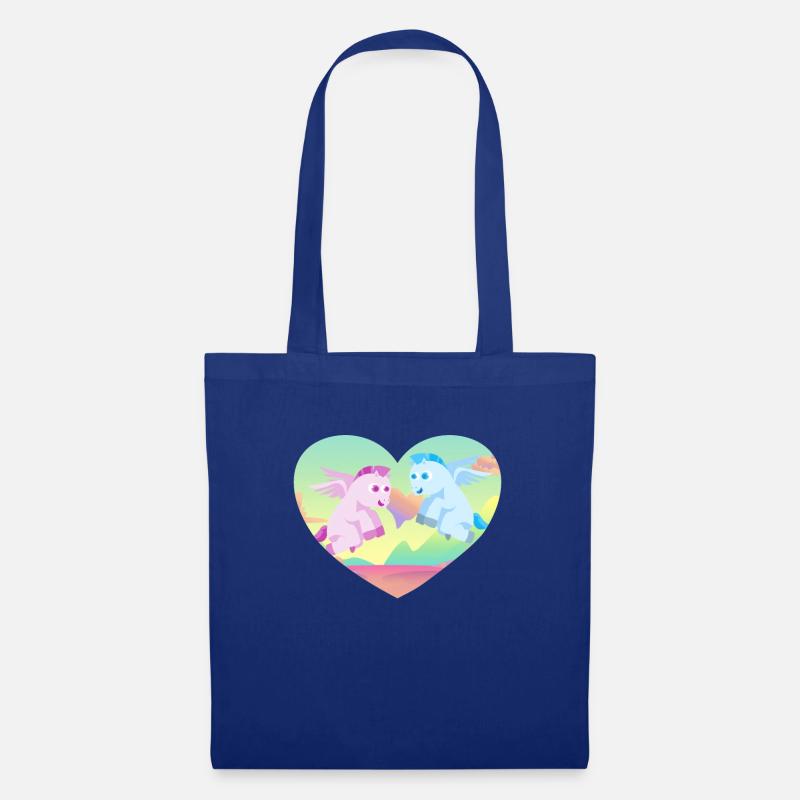 Pony Love - Geschenkidee - Stoffbeutel - Royalblau