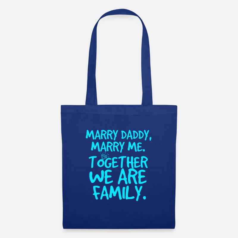Marry daddy, heiratsantrag - Stoffbeutel - Royalblau