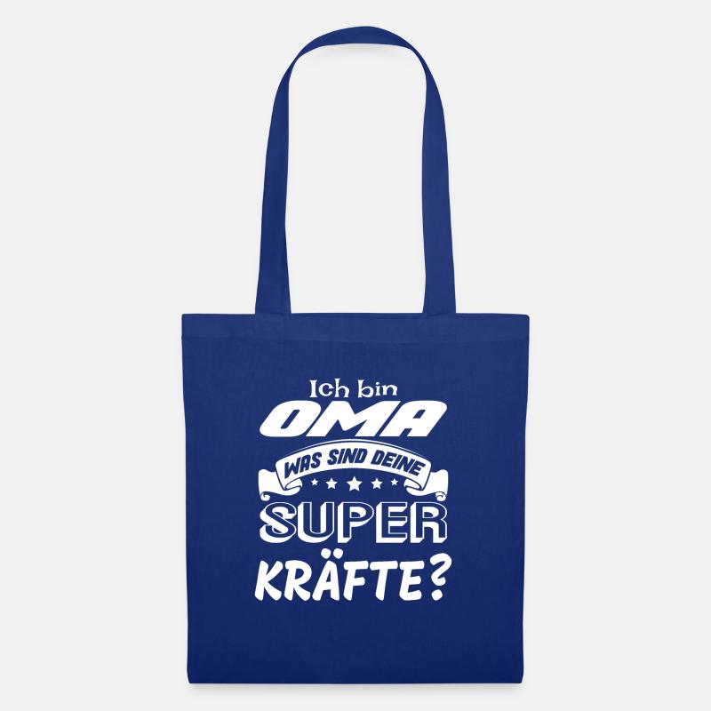 Ich bin Oma was sind deine Superkräfte? Geschenk - Stoffbeutel - Royalblau
