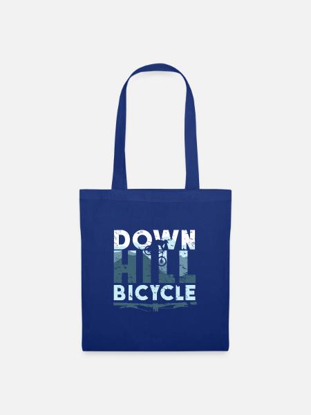 Downhill Fahrrad Slopestyle Sprünge Matsch - Stoffbeutel - Royalblau