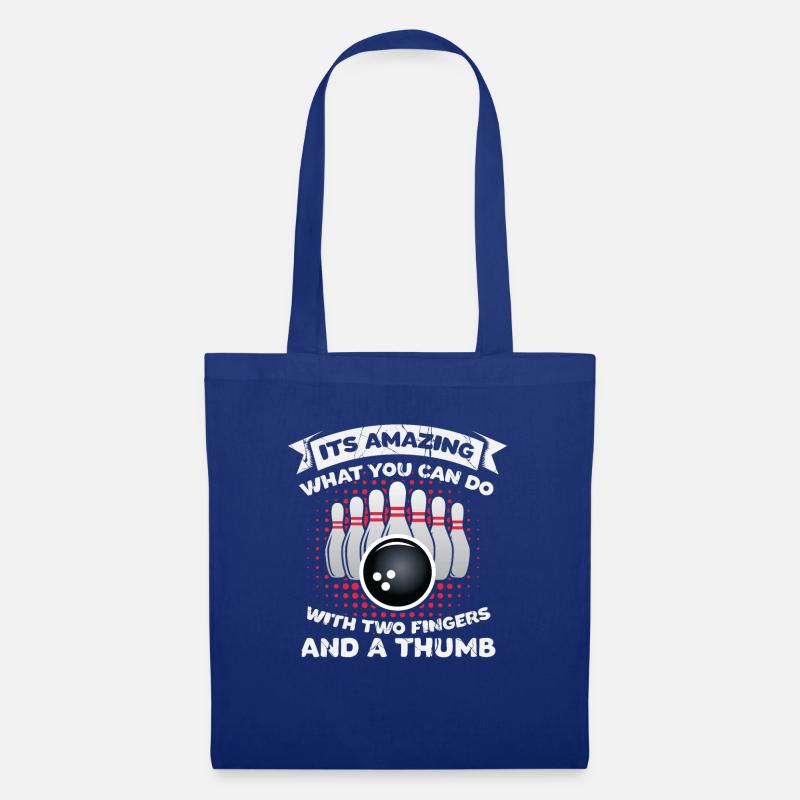 Cadeau de compétences de bowling - Sac en tissu - bleu royal