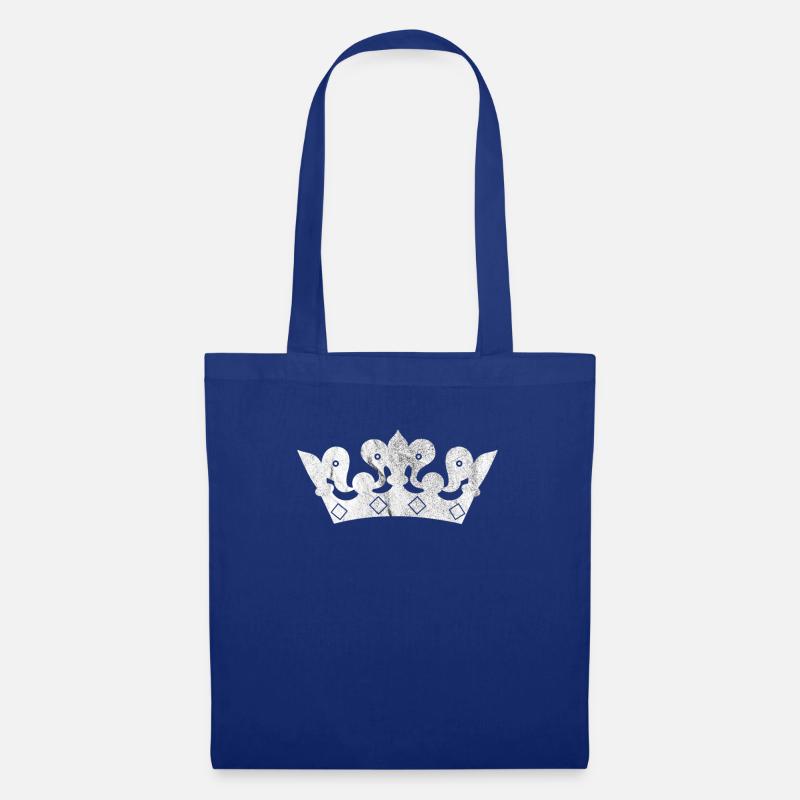 Krone - Stoffbeutel - Royalblau