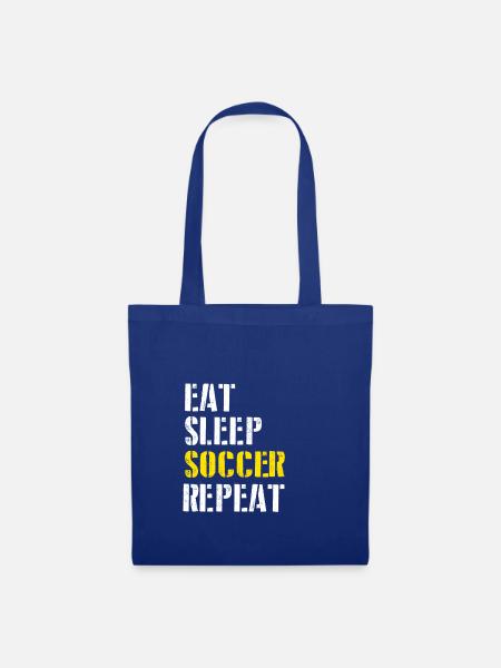 Eat. Sleep. Soccer. Repeat. - Stoffbeutel - Royalblau
