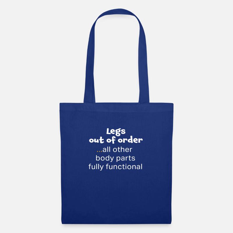 Fantastisches Rollstuhlbein außer Betrieb Lustiges Geschenk - Stoffbeutel - Royalblau