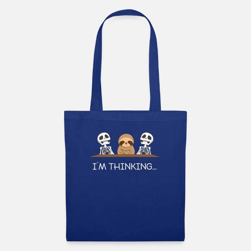 Sloth sloths - Sloth fan - Thinker - Tote Bag - royal blue