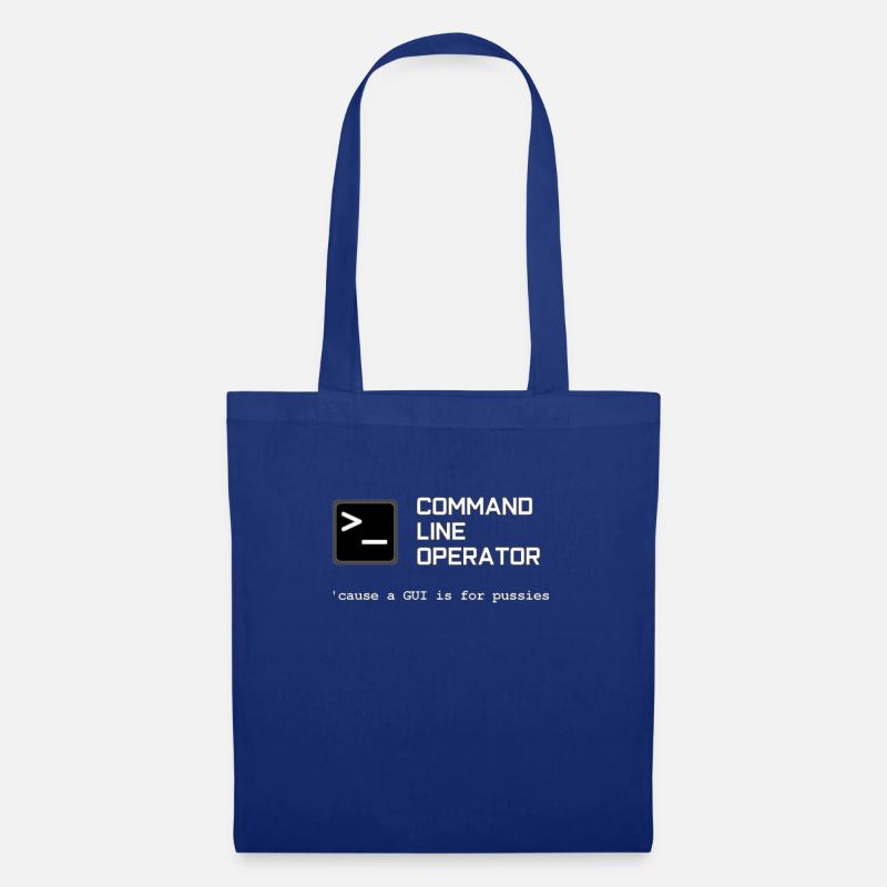 Command Line Operator - Linux Terminal Nerd - Stoffbeutel - Royalblau
