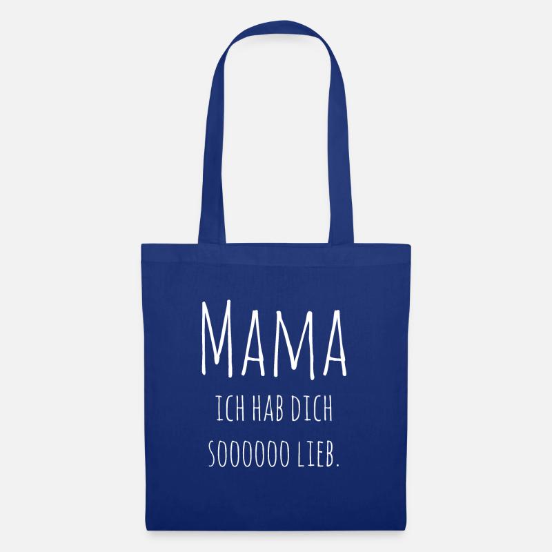 Mama ich hab dich so lieb - Stoffbeutel - Royalblau