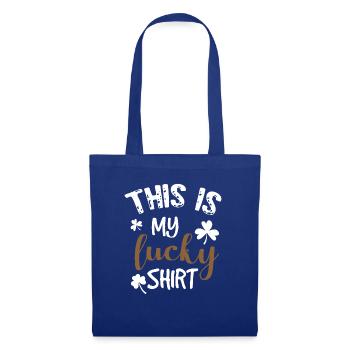 C'est ma chemise porte bonheur - Sac en tissu - bleu royal - Devant