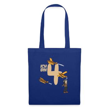 Birthday 4 years pilot, plane T-shirt Four - Tote Bag - royal blue - Front