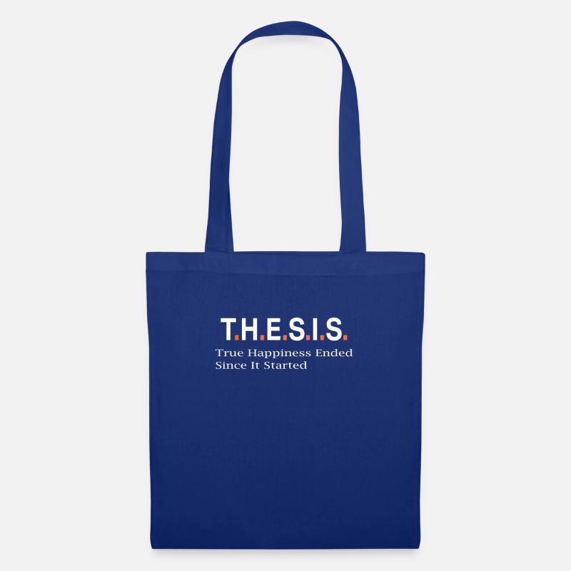 Top Fun Post Grad Happiness Ended Thesis PHD Gift - Tote Bag - royal blue