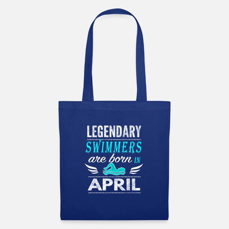 Swiming Legends werden im April geboren - Stoffbeutel - Royalblau