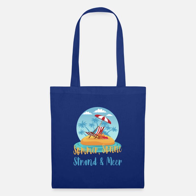 Sommer Sonne Strand Meer - Stoffbeutel - Royalblau