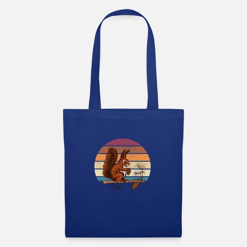 Conception d'écureuil - Sac en tissu - bleu royal
