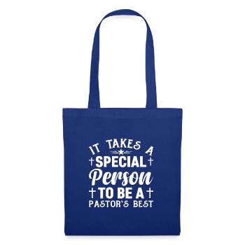 Es Braucht Eine Besondere Person, Um Das Beste - Stoffbeutel - Royalblau - Vorne