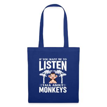 Si vous voulez que je vous écoute, parlez du - Sac en tissu - bleu royal - Devant